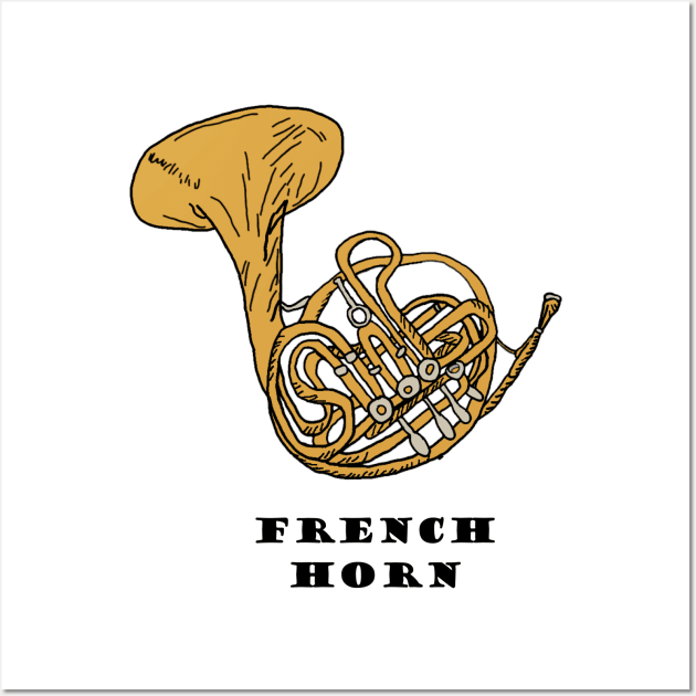 French horn Wall Art by HoneyvilleArt